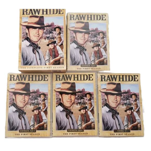 RAWHIDE THE COMPLETE FIRST SEASON 7 DVD DISC COLLECTION - Picture 1 of 4